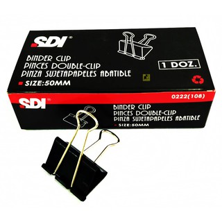 คลิปดำ SDI 0222(108) บรรจุ 12 ชิ้น/กล่อง