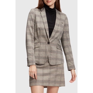 ESPRIT Womens Blazer With A Prince of Wales Check Pattern