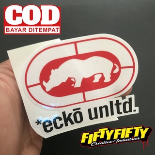 สติกเกอร์ พิมพ์ลาย ECKO UNLTD เคลือบเงา สําหรับติดตกแต่งหมวกกันน็อค รถจักรยานยนต์ รถยนต์