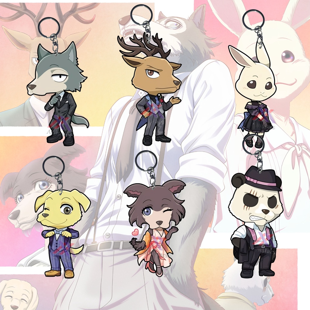 GANTUNGAN Beastars Pack พวงกุญแจอนิเมะ - พวงกุญแจ - ของที่ระลึก - พวงกุญแจ - Beastar
