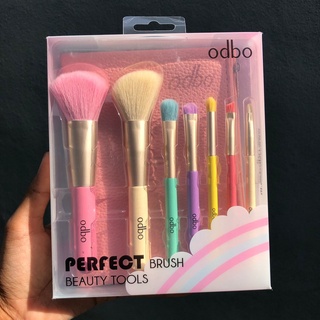 OD8-193 ODBO PERFECT BRUSH BEAUTY TOOL โอดีบีโอ เพอร์เฟค บรัช บิวตี้ ทูล ชุดแปรงแต่งหน้าสีพาสเทล 7 ชิ้น