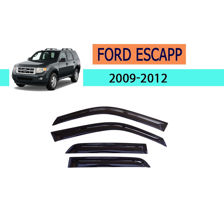 กันสาด/คิ้วกันสาด ฟอร์ด เอสเคป Ford Escape ปี 2009-2012 สีดำ