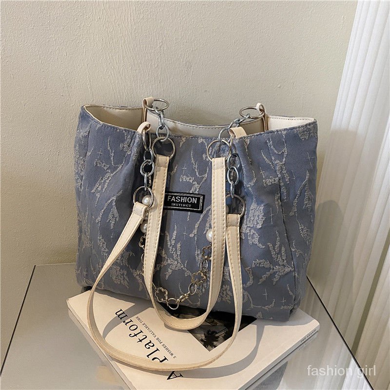 กระเป๋าผ้าแคนวาส กระเป๋าโท้ท ความจุเยอะ ไฮเอนด์ พิมพ์ลาย กระเป๋าผู้หญิง SD4840