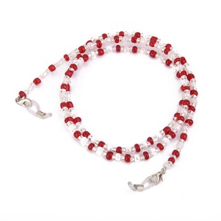 1x Red Glass Beads Glasses Sunglasses Spectacles Chain Cord Holder