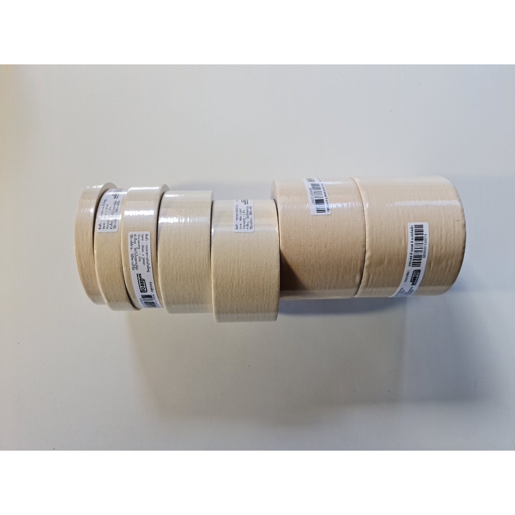 Glues 12 บาท กระดาษกาวย่น ยาว 24 หลา ยี่ห้อ spARROW  มีหลายขนาดให้เลือก  จำนวน 1 ม้วน  masking tape Stationery