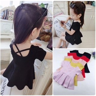 ❀Qinzi เสือดาว❀พร้อมส่ง ชุดเดรสเสื้อยืดแขนสั้น กระโปรงพลีท ทรงเอ ผ้าฝ้ายแท้ สไตล์เจ้าหญิง แฟชั่นฤดูร้อน สําหรับเด็กผู้หญิง 2022