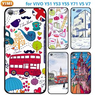 เคส VIVO Y27 Y78 y36 Y35 Y22 Y22s Y31 Y51 Y53S Y76 Y77 Y91C Y1S Y52 Y72 Pro 4G 5G V2247 V2249 1820 V2271A มือถือสำหรับเคสโทรศัพท์มือถือลายการ์ตูนสําหรับ