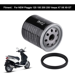 ตัวกรองน้ํามันรถจักรยานยนต์สําหรับ Piaggio 125 150 200 250 Vespa X7 X8 X9 Gt