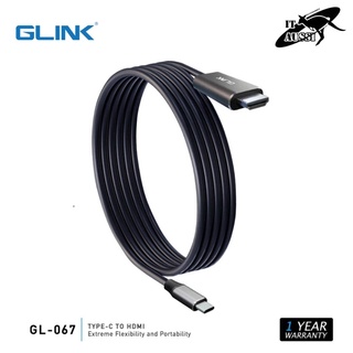 GLINK GL-067 ตัวแปลงเชื่อมทีวี Moniter Type-C TO HDMI Thunderbolt 3 สำหรับโทรศัพท์ Android ต้องรองรับ MHL