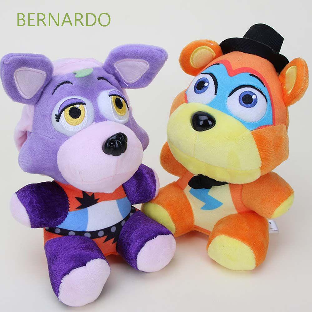 Bernardo ตุ๊กตาสัตว์น่ารักตุ๊กตาของเล่นสุนัขจิ้งจอกสีม่วงกระต่ายสีฟ้าตุ๊กตาผ้าอะนิเมะ