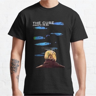 เสื้อยืด พิมพ์ลาย Staring At The Sea Cure Band สําหรับผู้ชาย