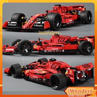 Ferrari Formula 1 Car MOC บล็อกเครื่องจักรซูเปอร์คาร์ ของขวัญ ของเล่นสําหรับเด็ก และผู้ใหญ่