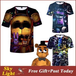 เสื้อยืด พิมพ์ลายอนิเมะเกม Five Nights At Freddys Super Zings สําหรับเด็กผู้ชาย และเด็กผู้หญิง