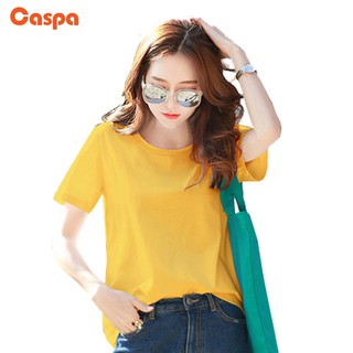 Caspa เสื้อยืดคอกลมผู้หญิงสำหรับสาวไซส์เล็ก แฟชั่นผู้หญิง ใส่สบาย มีให้เลือกถึง6สี รุ่น 396N