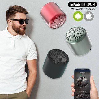 ลำโพงบลูทูธ มาการอง inPods LittleFUN Macaron  จับคู่ TWS Wireless Speaker 5.0