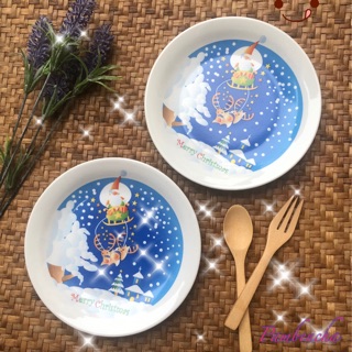 จานเค้กเซรามิคญี่ปุ่น ลาย Christmas cake plate จากญี่ปุ่น