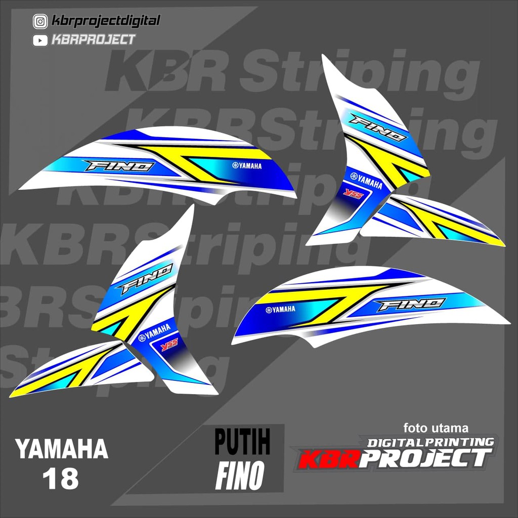 สติ๊กเกอร์ติดมอเตอร์ไซค์ - Fino striping - มอเตอร์ไซค์yamaha - มอเตอร์ไซค์ - Fino - สติ๊กเกอร์วาริat