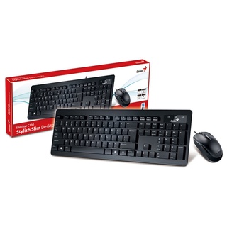 KEYBOARD &amp; MOUSE (คีย์บอร์ดและเมาส์) GENIUS COMBO SET SLIMSTAR C130 USB (BLACK)