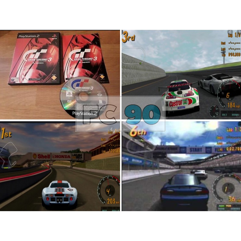 แผ่นเกมแข่งรถจีที3 Gran Turismo 3: A-Spec / GT3 [PS2] แผ่นแท้ มือสอง จากญี่ปุ่น สภาพดี มีคู่มือ สำหรับ Playstation2