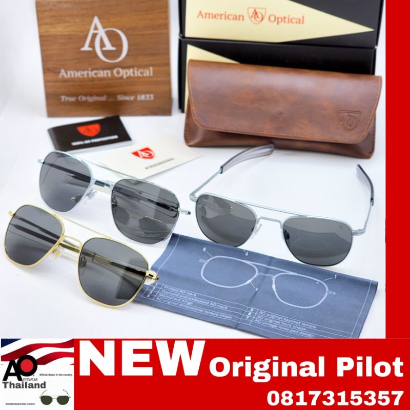แว่นตาAO Eyewear แท้ รุ่น Pilot Made in USA.ตัวที่นักบินทั่วโลกนิยมใช้