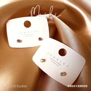 พร้อมส่ง ⭐️ ต่างหูสไตล์เกาหลี ต่างหูเพชร 🤍✨