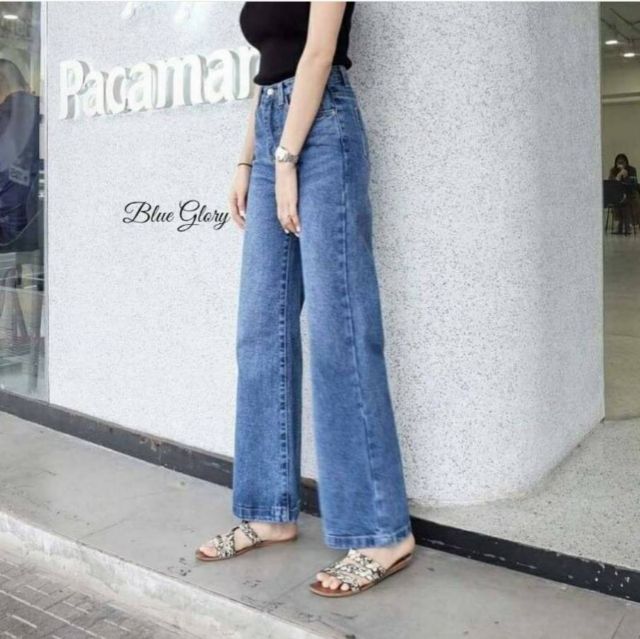 กางเกงขากว้างม้าเอวสูงใส่สบายๆ No.9803