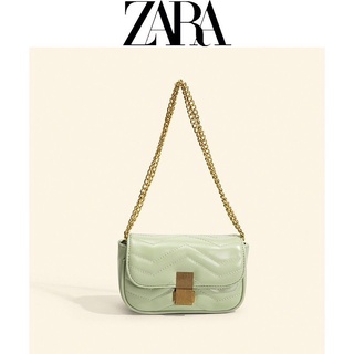 Zara กระเป๋าสะพายไหล่ ทรงเมสเซนเจอร์ ขนาดเล็ก แต่งสายโซ่คล้อง เข้ากับทุกการแต่งกาย แฟชั่นฤดูร้อน สําหรับสตรี 2022