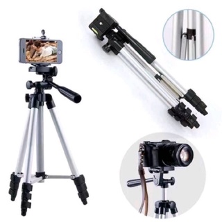 ขาตั้งกล้องมือถือปรับระดับได้ Tripod รุ่น TF-3120  แข็งแรง แบบพกพา -พร้อมหัวสำหรับต่อมือถือ