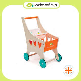 Tender Leaf Toys ของเล่นไม้ ของเล่นเด็ก รถเข็นช้อปปิ้ง Shopping Cart