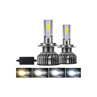 ไฟหน้ารถ ไฟหน้า LED อัตโนมัติ LED 12000LM F2 PLUS H4 H1 H3 H7 H8 H9 H11 H16 9005 HB3 9006 HB4 3000K 4300K 6000K 8000K 15000K 1 คู่