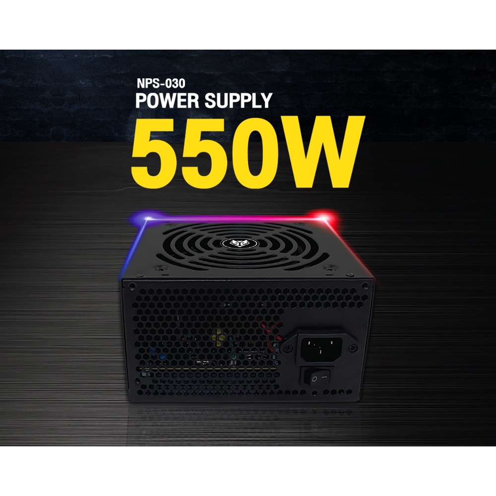 Power Supply NUBWO NPS-030 550W. เพาเวอร์ ซัพพลาย คอมพิวเตอร์ NUBWO รุ่น NPS-030 กำลังไฟ 550W