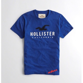 [S-5XL]Hollister เสื้อยืด คอกลม ผ้าฝ้าย สําหรับผู้ชาย  เสื้อยืดผู้ชาย men t-shirt