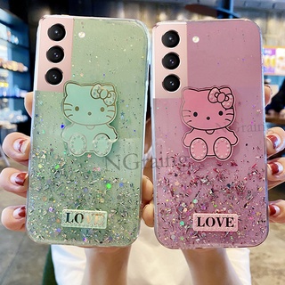 พร้อมส่ง เคสโทรศัพท์มือถือ tpu นิ่ม ลาย HELLO KITTY หรูหรา สําหรับ Samsung S22 Plus Ultra S22+