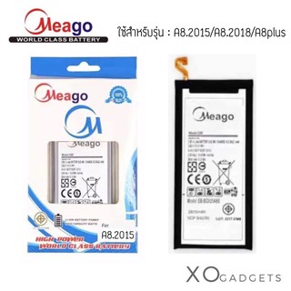 Meago แบตเตอร์รี่ Samsung A8 2015 / A8 2018 / A8+ แบต samsung A8 / a8 plus / a8plus / a82018 มี มอก. (รับประกัน 1 ปี)