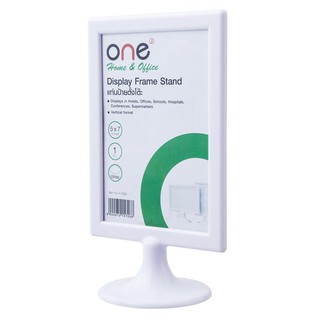 แท่นป้ายตั้งโต๊ะแนวตั้ง สีขาว ONE K-590V White vertical table sign stand ONE K-590V