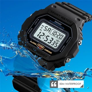 Skmei นาฬิกาข้อมือดิจิตอลกันน้ํา 12 / 24 ชั่วโมง Led Chronograph