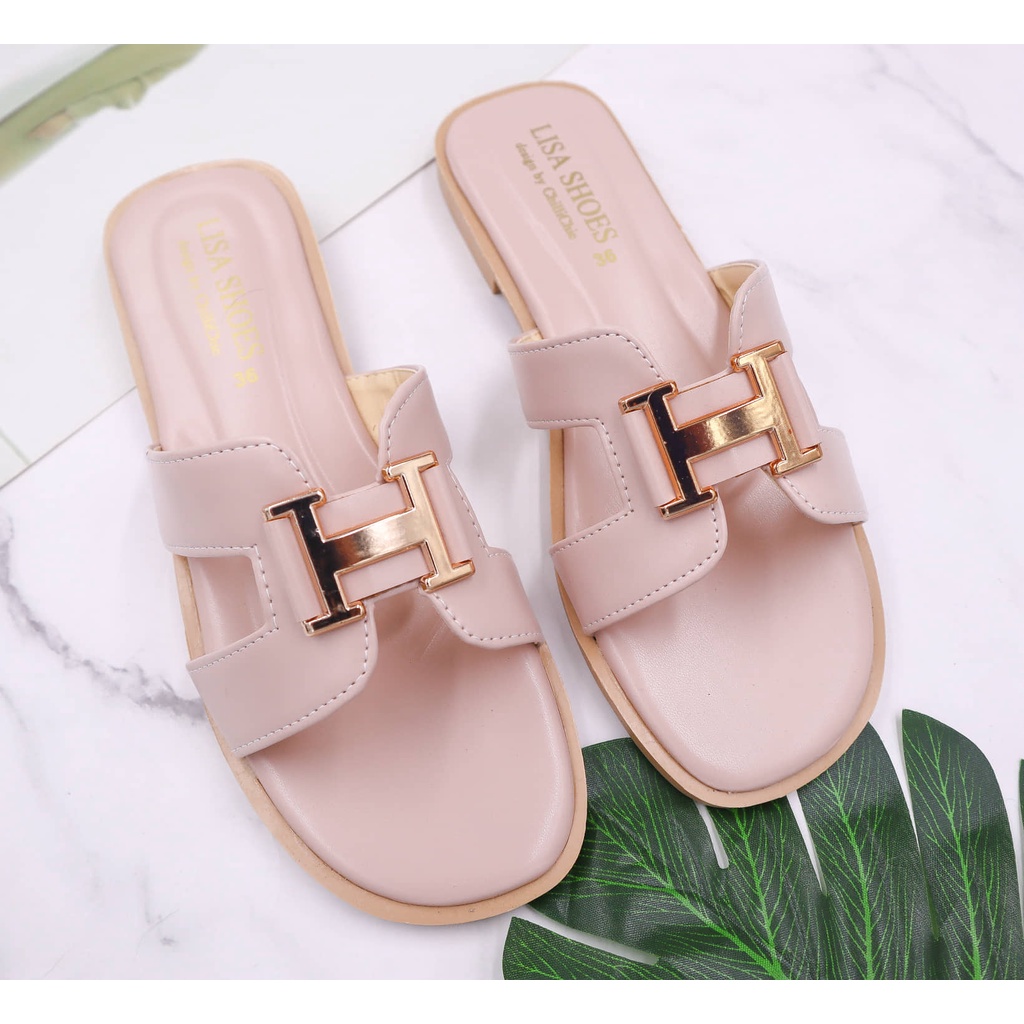 ⚡รองเท้าแตะ H 36-45 ⚡ประดับอะไหล่หรูดูดีแบรนด์ LISA(L07)​🔥 งานพรีเมี่ยมสั่งตัดใส่สบายได้ตลอดวัน❗❗