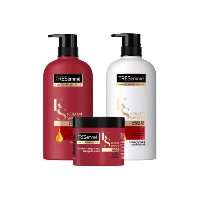 [ส่งฟรี] Tresemmé Keratin Smooth Shampoo & Conditioner Set (425 ml