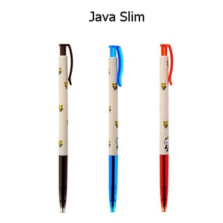 Javapen ปากกาลูกลื่น รุ่น  Slim ขนาด 0.38 มม.ดำ แดง น้ำเงิน