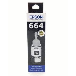 Epson 664 BK น้ำหมึกเติมแบบขวด สีดำ ของแท้ 70 ml (T664100)