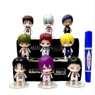 โมเดล kuroko no basket คุโรโกะ เซ็ท9ตัว ขนาด6.5cm.