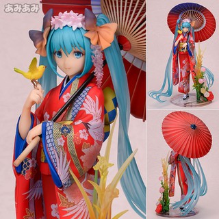 Figure ฟิกเกอร์ Model Vocaloid Project Diva โวคาลอยด์ โปรเจกต์ดีวา Hatsune Miku ฮะสึเนะ มิกุ ฮัตสึเนะ Hanairogoromo 1/8