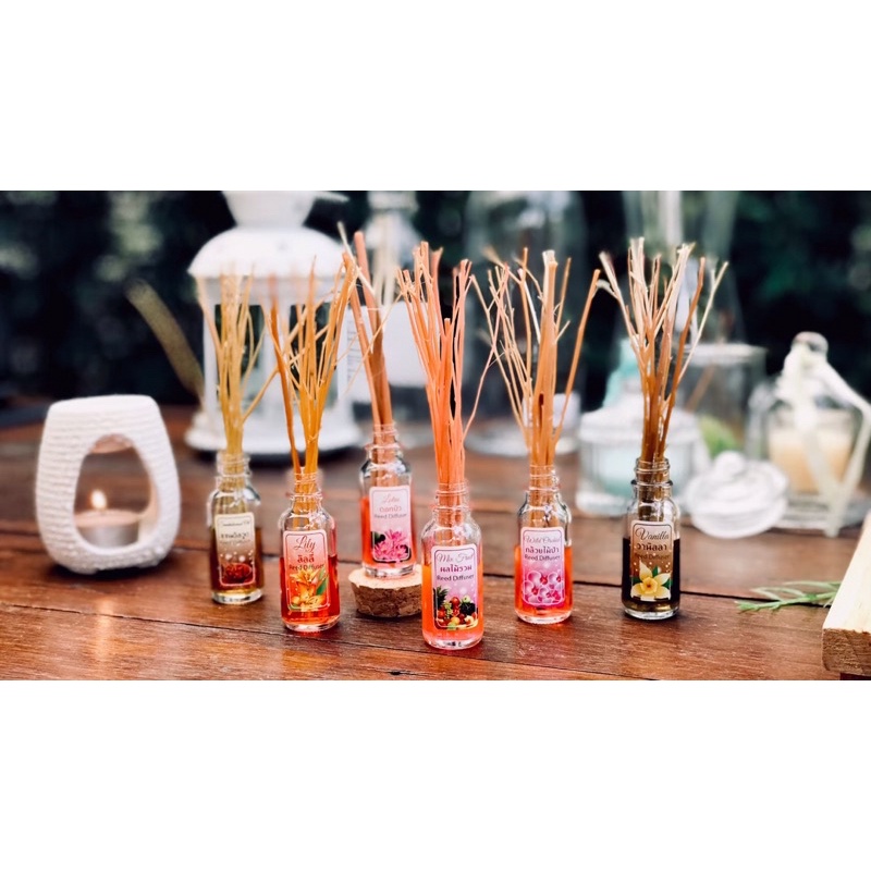 HONGHOM SET ก้านไม้หอม 15ml 5 ขวด ก้านน้ำหอม น้ำหอมอโรม่า น้ำมันหอมระเหย