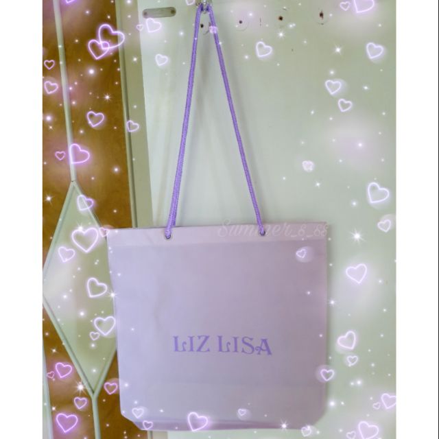 (ของแท้พร้อมส่ง) กระเป๋าผ้า ถุงผ้า ถุงช้อปปิ้ง Liz lisa สีม่วง น่ารัก ใบใหญ่