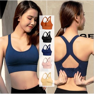 (6133) Sport bra 5 สี ให้เลือก มีตะขอหลัง ปรับระดับได้ บราออกกำลังกาย เสื้อออกกำลังกาย