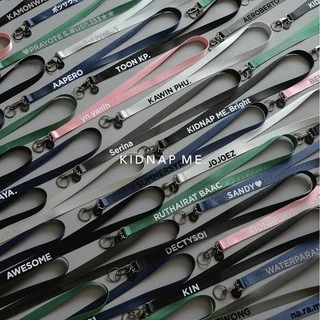 สายคล้องคอ คล้องบัตร สกรีนชื่อ ห้อยบัตรพนักงาน CLASSIC LANYARD KIDNAP ME.