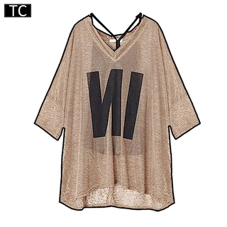 TC เสื้อสาวอวบ 2 ชิ้น(มีชั้นใน) เสื้อยืดแฟชั่นผู้หญิงเกาหลี ไซส์ใหญ่ทรงหลวม เนื้อผ้าดีใส่สบาย รุ่น2777