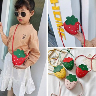 🎀พร้อมส่ง🎀กระเป๋าสะพายข้างเด็กสตอร์เบอร์รี่ น่ารัก สดใส🍓🍓🍓