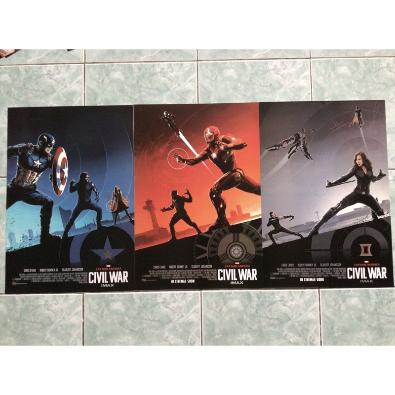 poster IMAX Civil Wars ยกชุด 3 ใบไม่แยก ขนาด 13 X 19 นื้ว (B3)