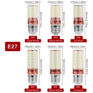 Got Liang หลอดไฟ LED 6W 8W E27 E14 60 80 ดวง SMD2835 220V ความสว่างสูง สําหรับตกแต่งบ้าน